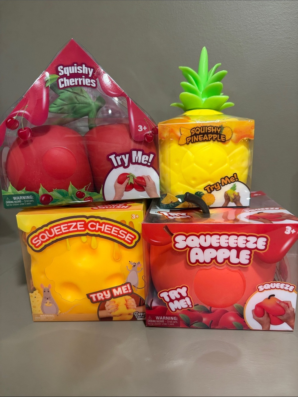 Squishy Squeezy Pineapple Cheese Apple Cherries